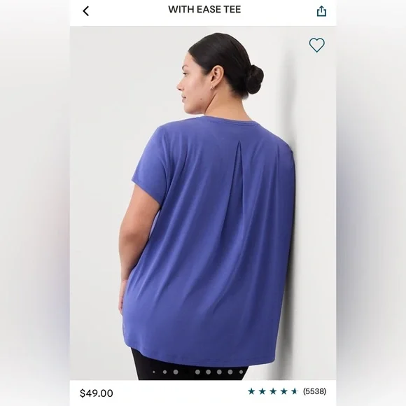 Athleta With Ease Tee - Blue - 2X - Picture 5 of 5